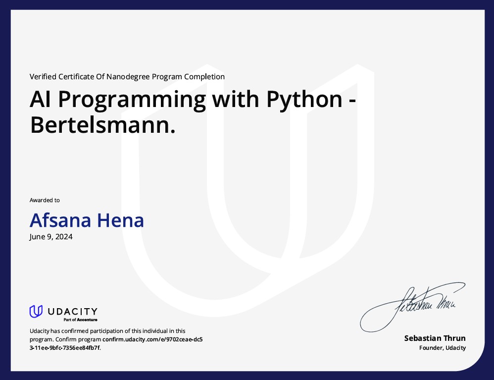 AI Programming Nanodegree