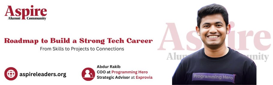 Roadmap to Build a Strong Tech Career Event Poster