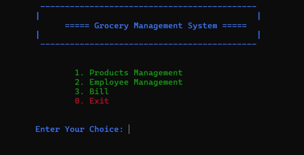 Grocery Management