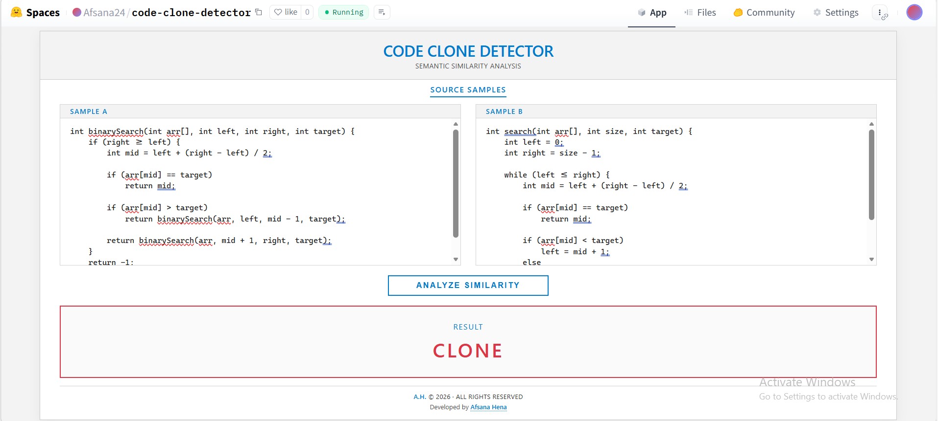 Code Clone Detector